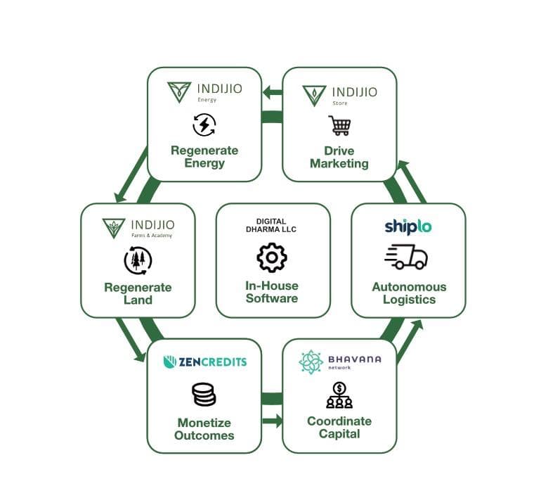 People engaging with regenerative products through Indijio Store